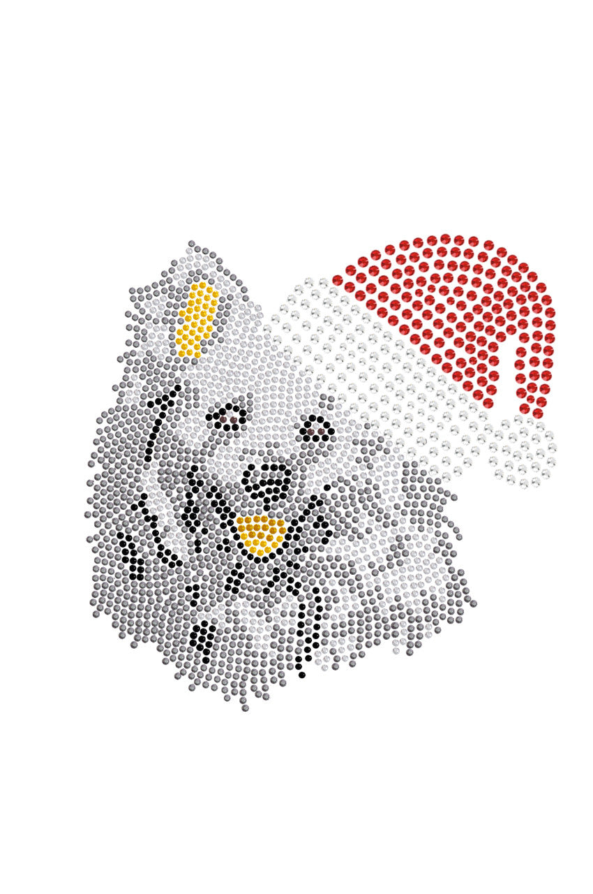 American Eskimo with Santa Hat - Womens Tee