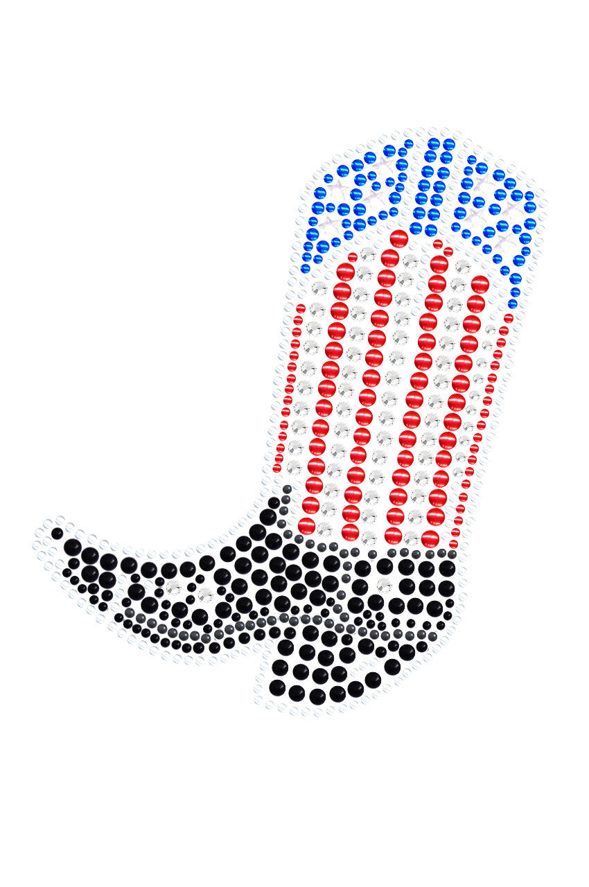 Boot (Red, White, & Blue) - Womens T-shirt