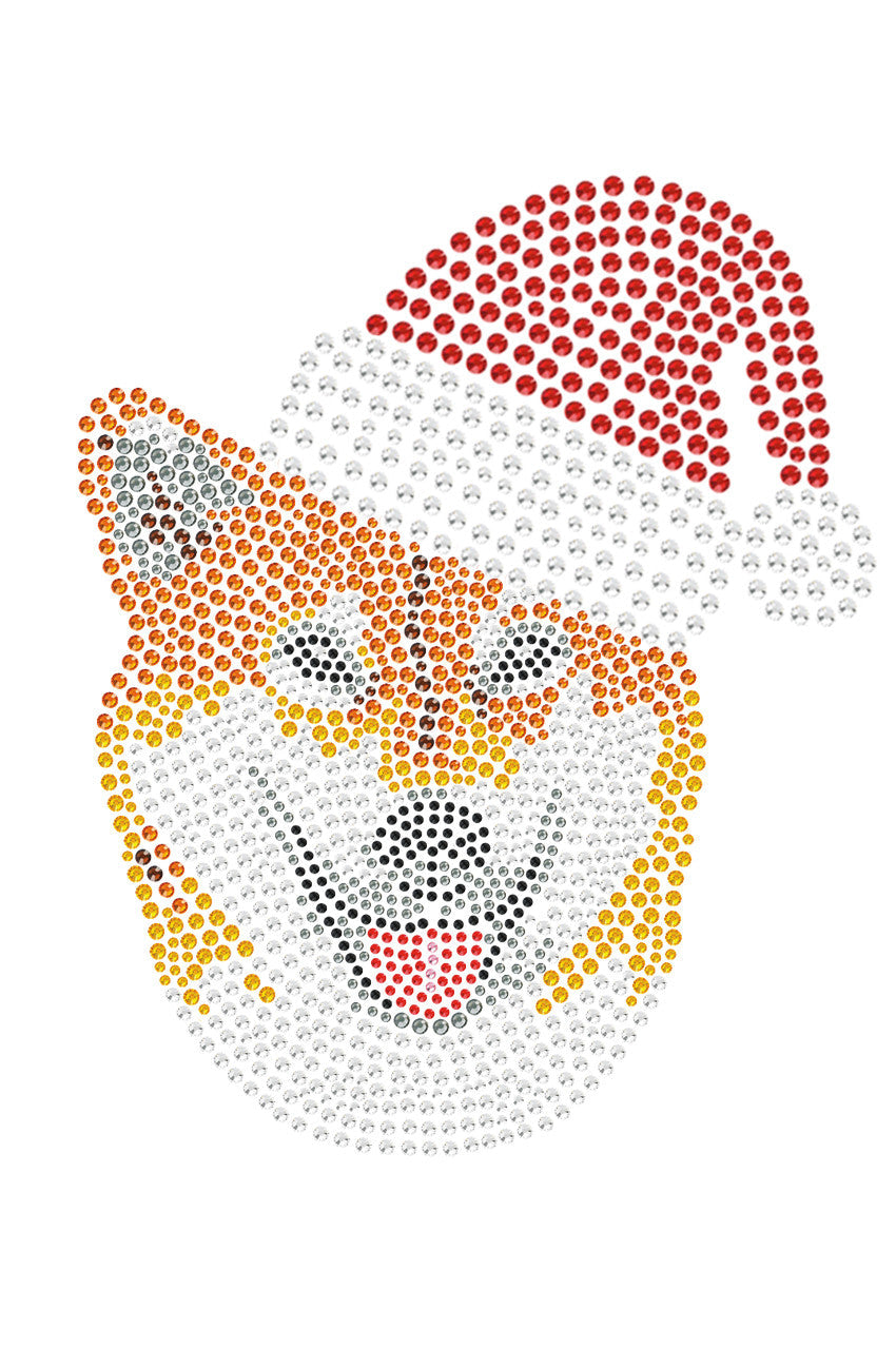 Shiba Inu with Santa Hat - Womens Tee