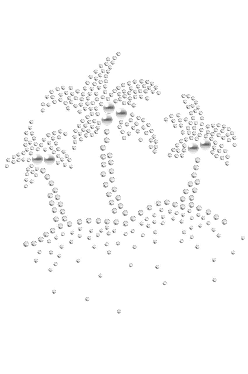 Palm Trees (Silver) - Womens T-shirt
