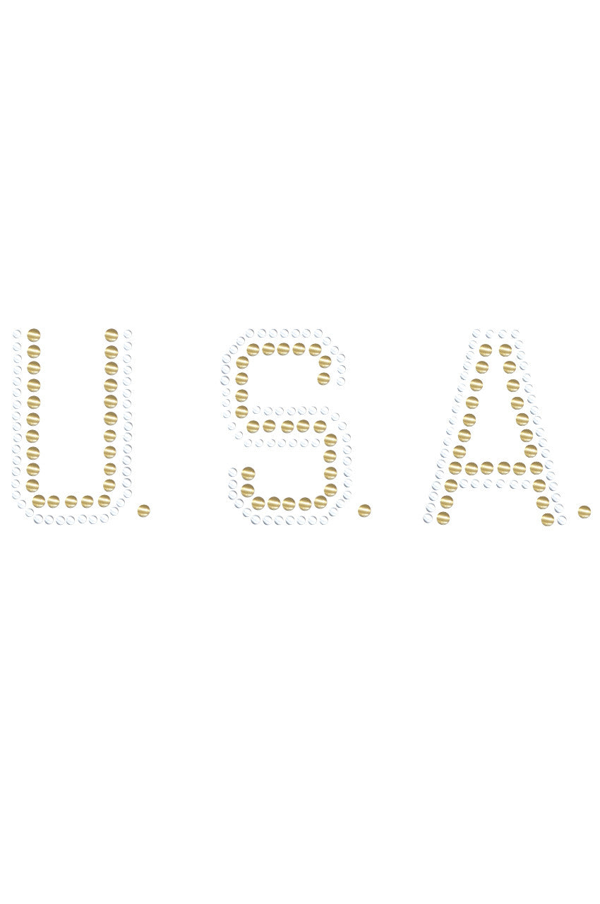 USA (Gold & Silver Nailheads) - Bandanna