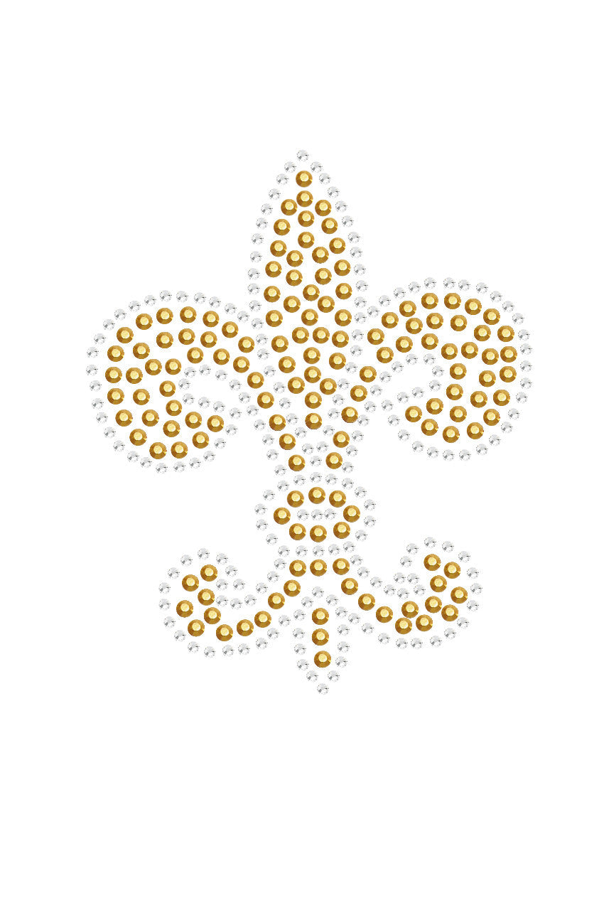 Fleur de Lis (Gold Rhinestuds) - Womens T-shirt