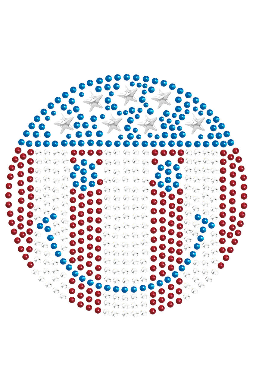 Happy Face Red, White, & Blue -Bandanna