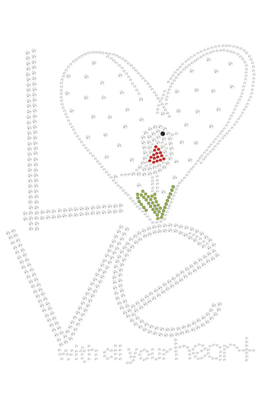 Love With All Your Heart Love Bird - Womens T-shirt