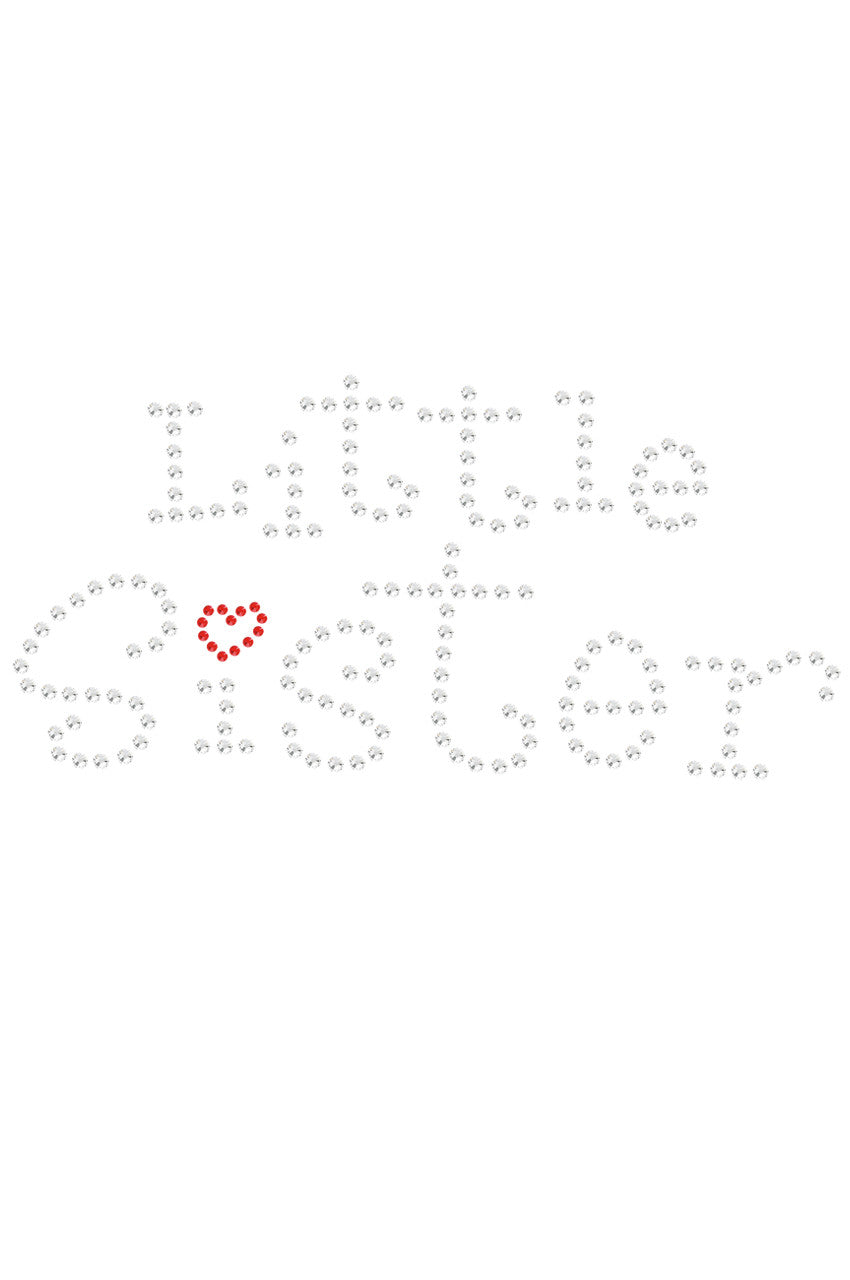 Little Sister with Red Heart - Womens T-shirt