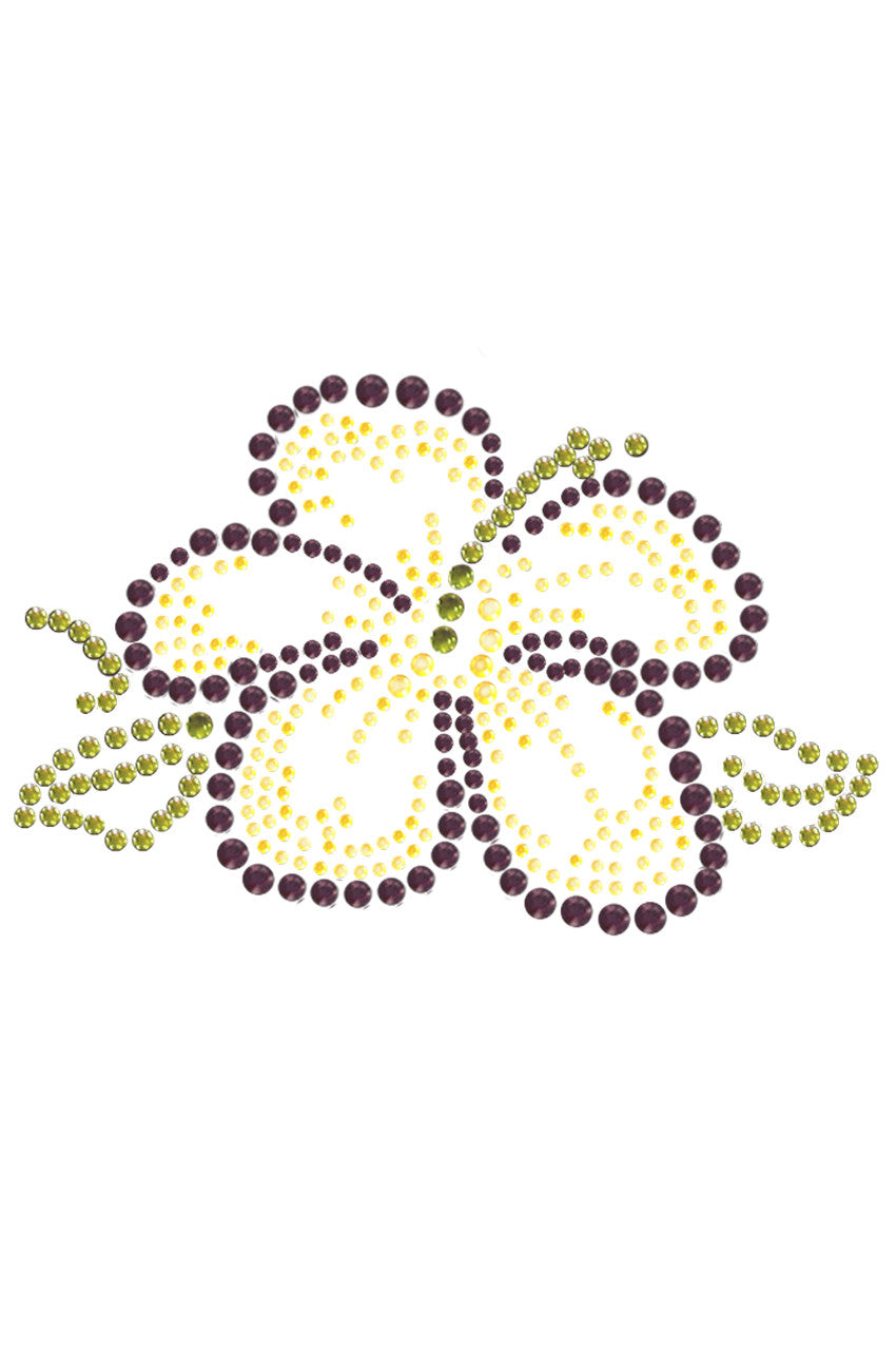 Purple & Yellow Hibiscus - Bandanna
