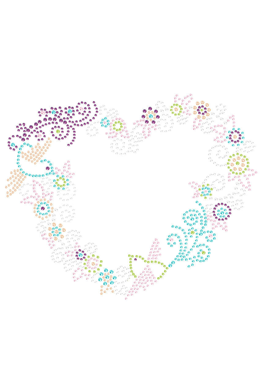 Spring Flower & Bird Heart - Womens T-shirt