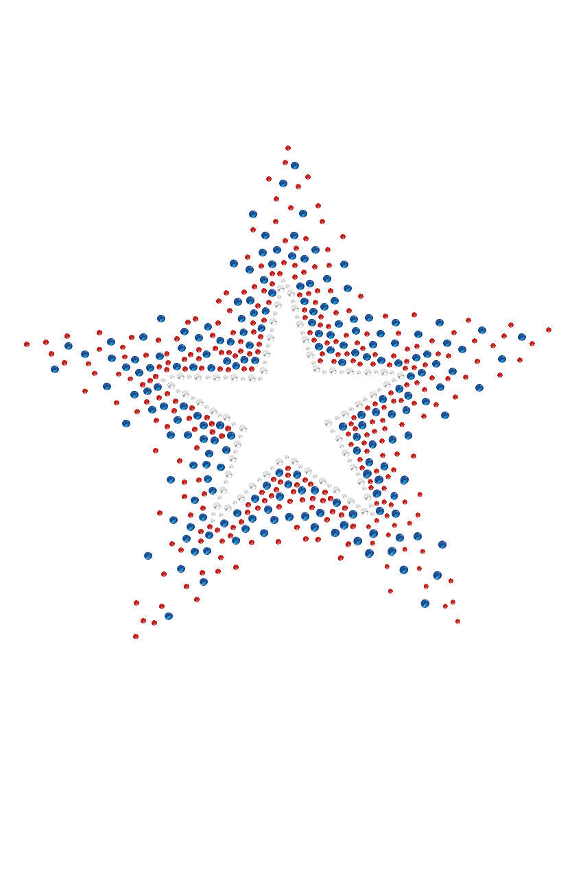 Star (Red & Blue) - Womens T-shirt
