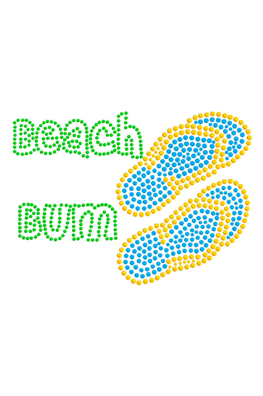 Beach Bum with Flip Flops - Womens T-shirt
