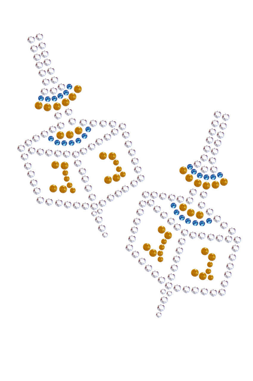 Dreidel - Small (Blue, Silver, & Gold) - Women's T-shirt