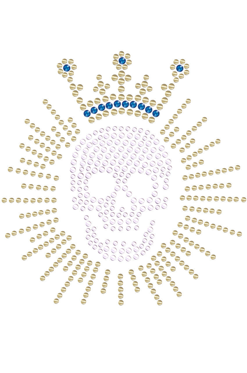 Skull with Austrian crystal Crown - Womens T-shirt