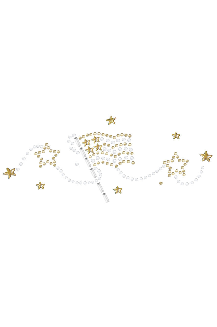 Flag (Gold & Silver Nailheads) - Womens T-shirt
