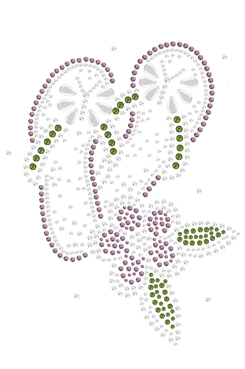 Pink Flip Flops with Flowers - Womens T-shirt