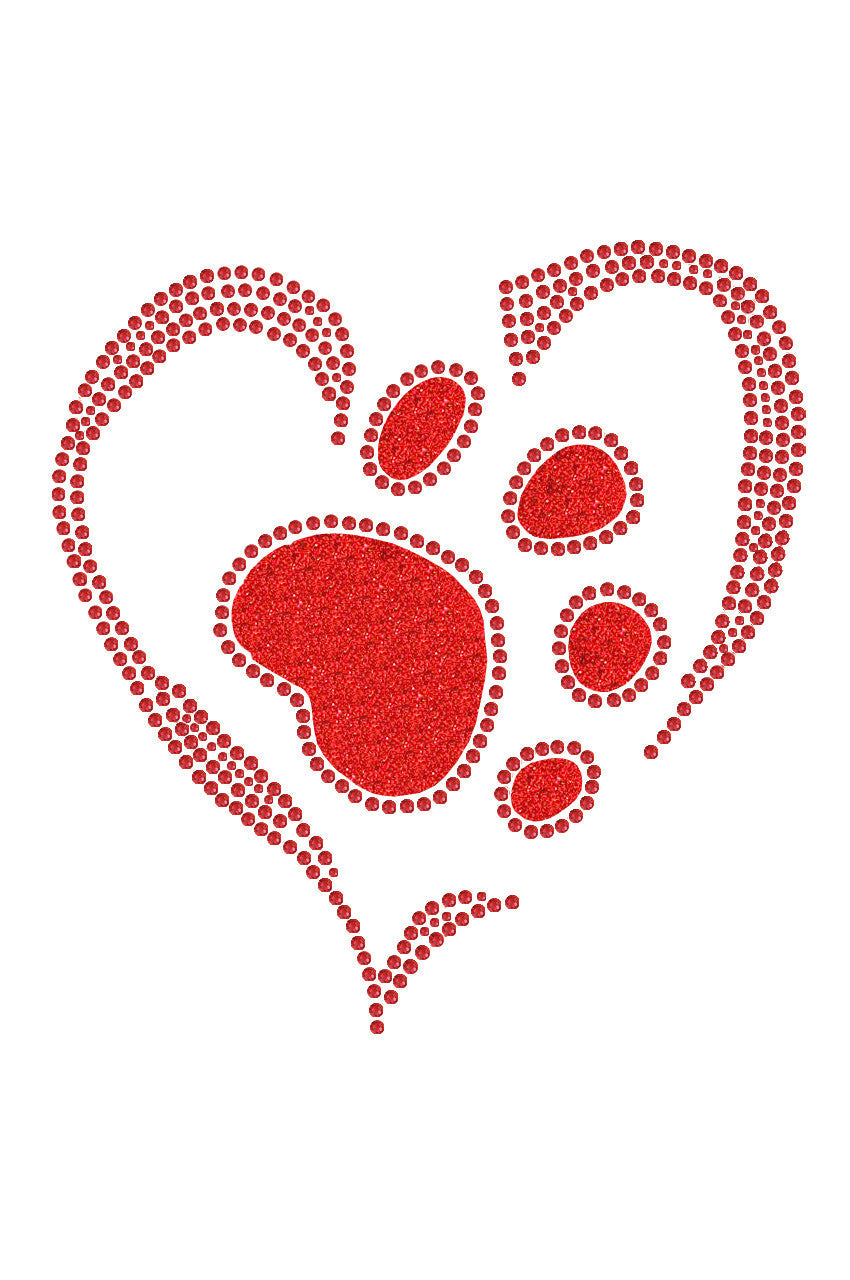 Red Paw Heart - Bandanna