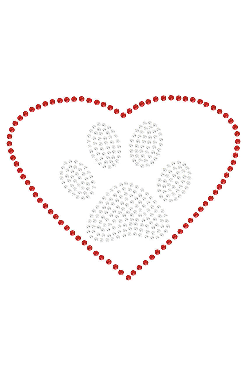 Heart with Paw - Womens T-shirt