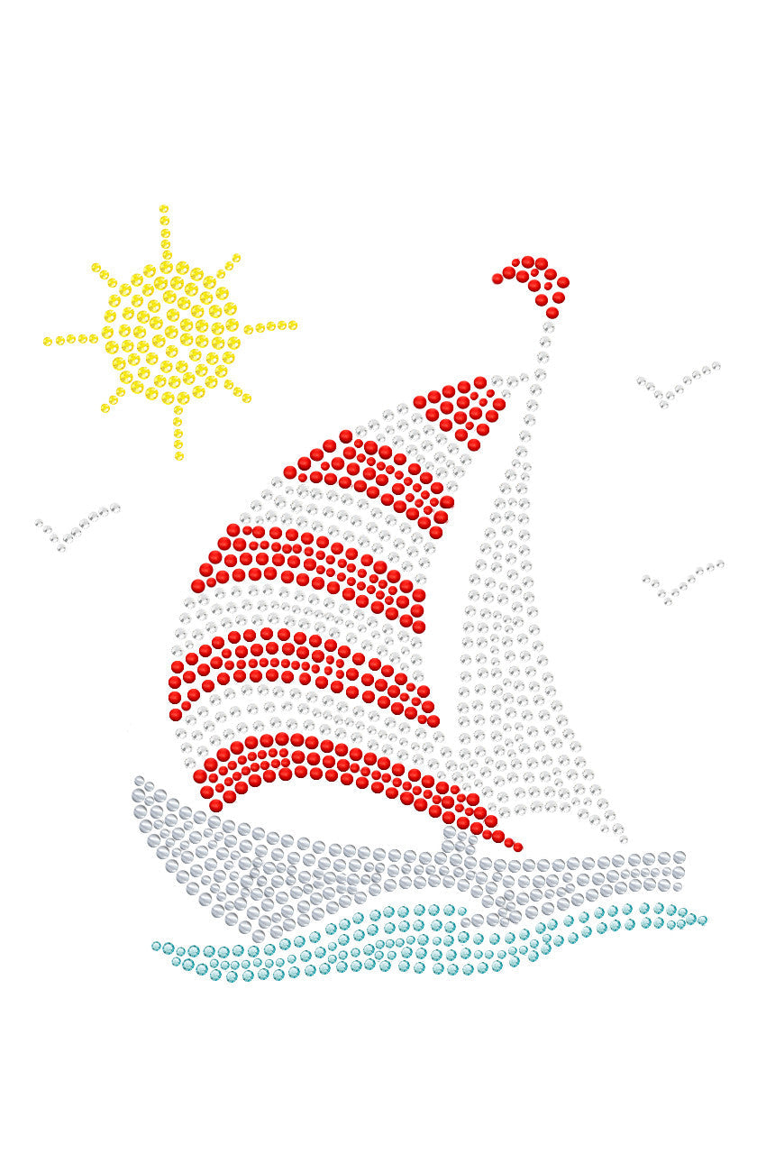 Sailboat (Rhinestone & Nailhead) - Womens T-shirt
