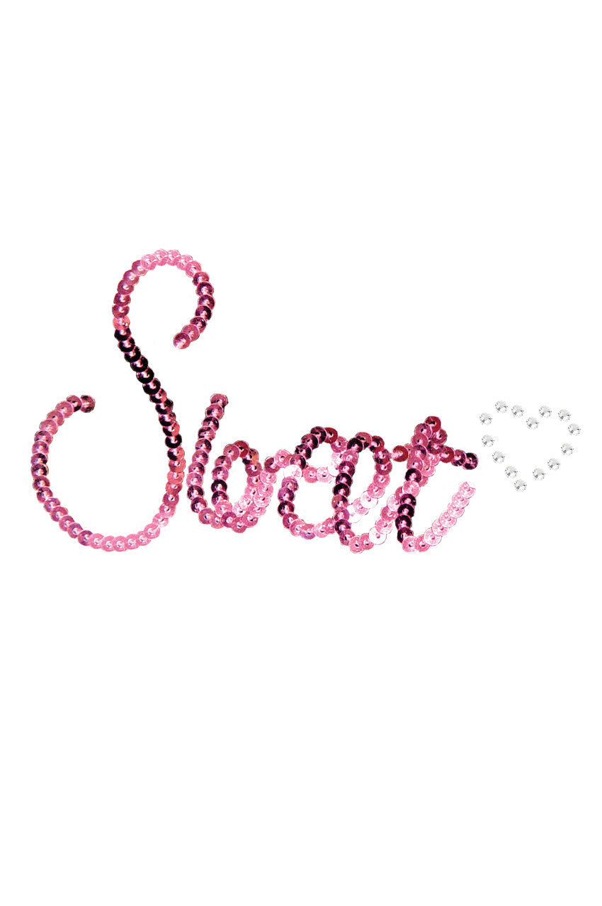 Sweet (Pink Sequins) - Womens T-shirt