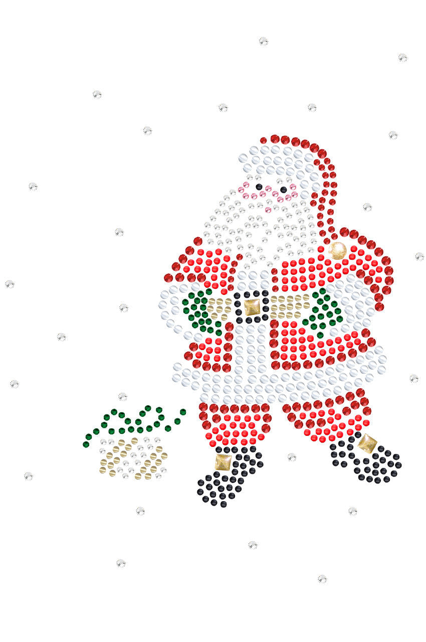 Santa with Snowflakes - Womens T-shirt