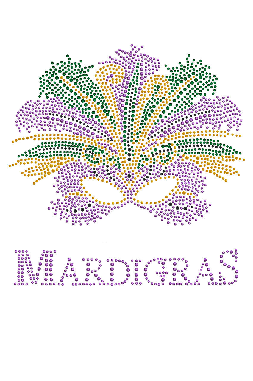 Madi Gras with Mask - Womens T-shirt