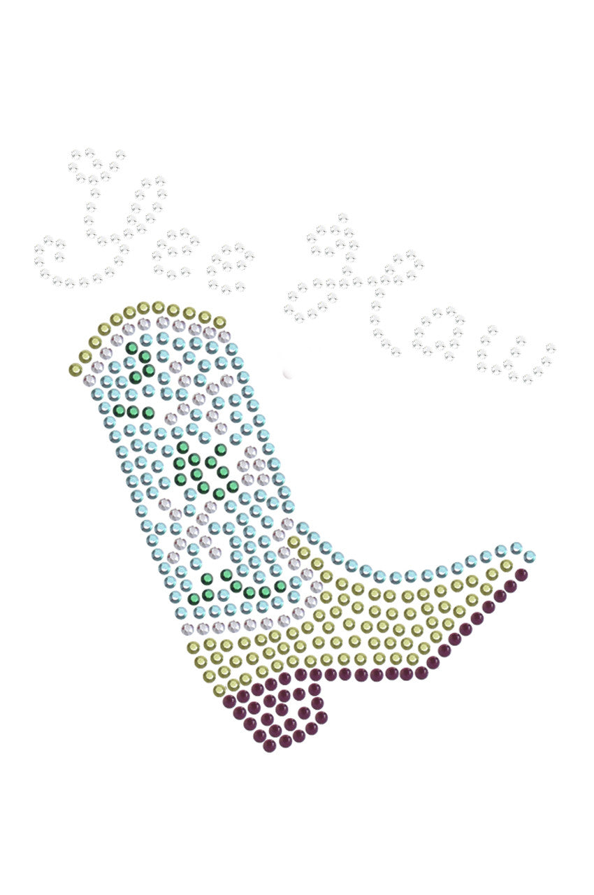 Boot (Green & Turquoise) with Yee Haw - Women's T-shirt