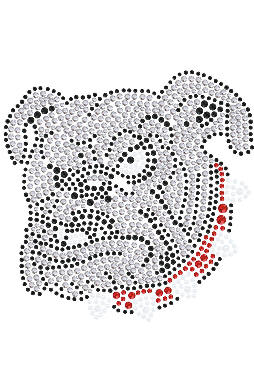 Bulldog Face (White) - bandana