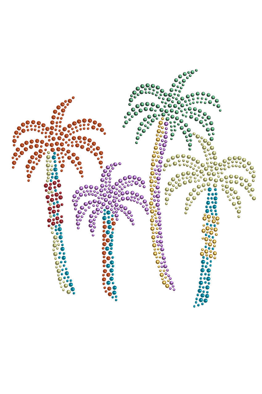 Palm Trees (Multicolor) - Womens T-shirt