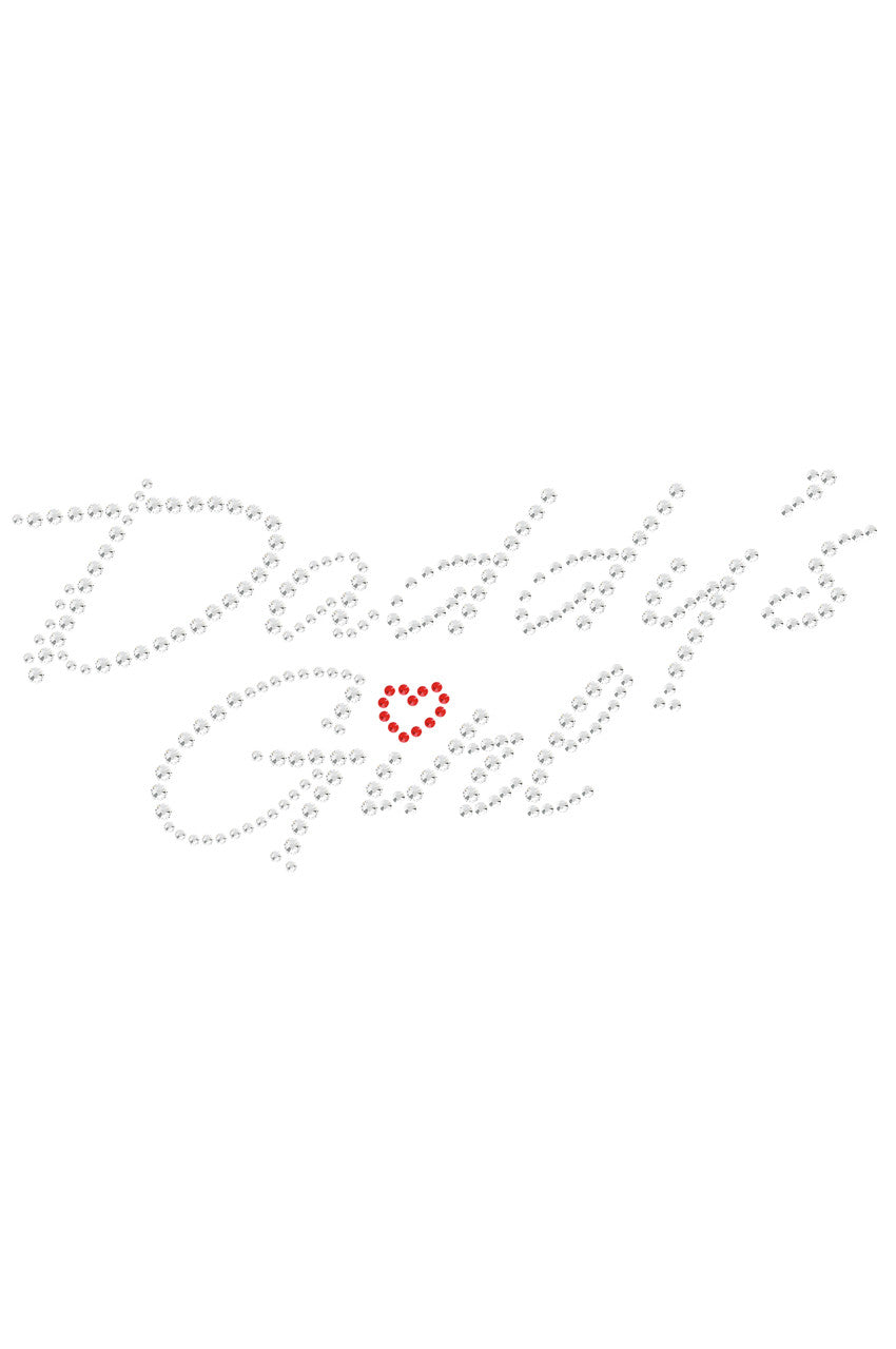 Daddys Girl with Red Heart - Womens T-shirt