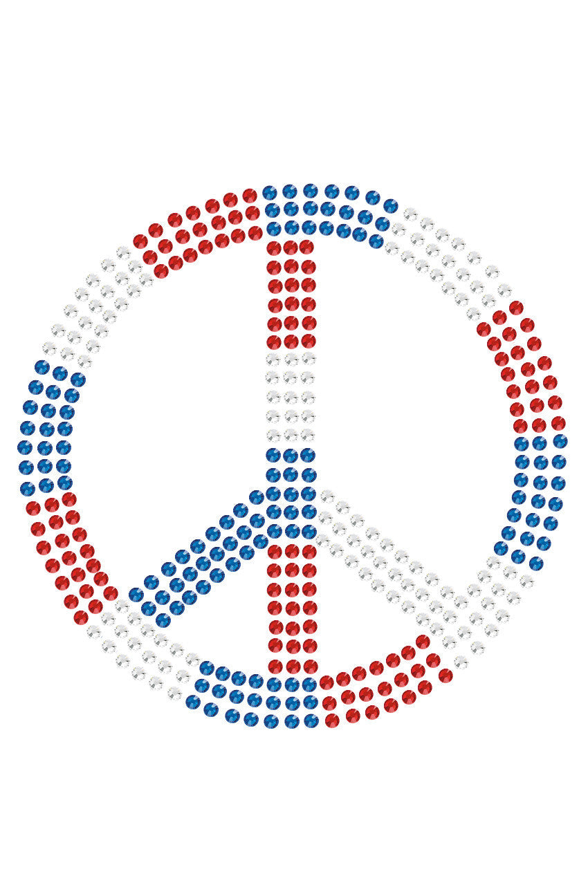 Peace Sign (Red, White, & Blue) - Womens T-shirt