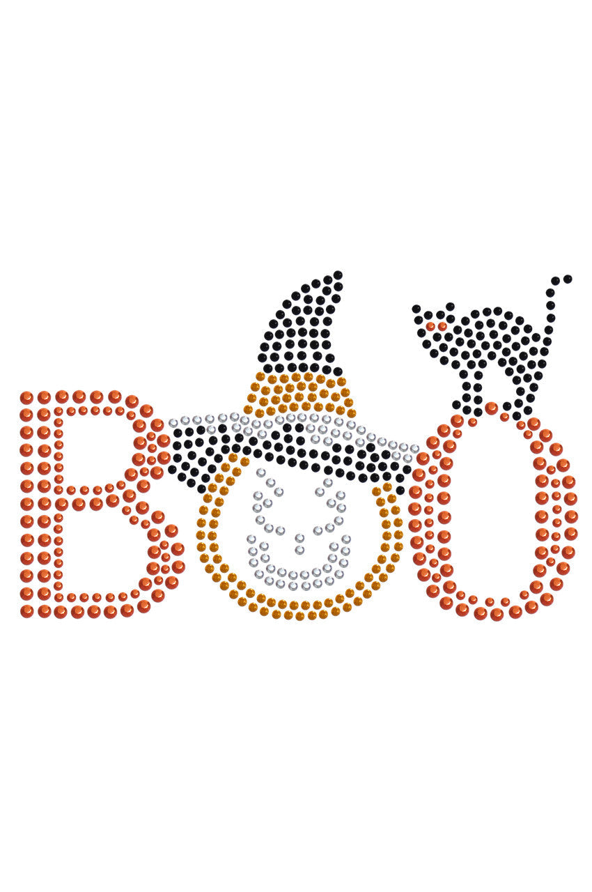 Boo - Hat and Cat - Womens T-shirt