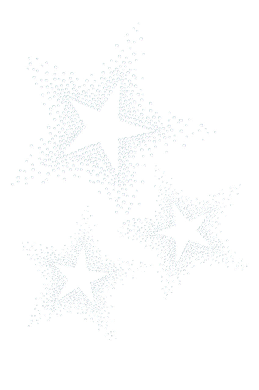 Three Stars (Clear Rhinestones) - Womens T-shirt
