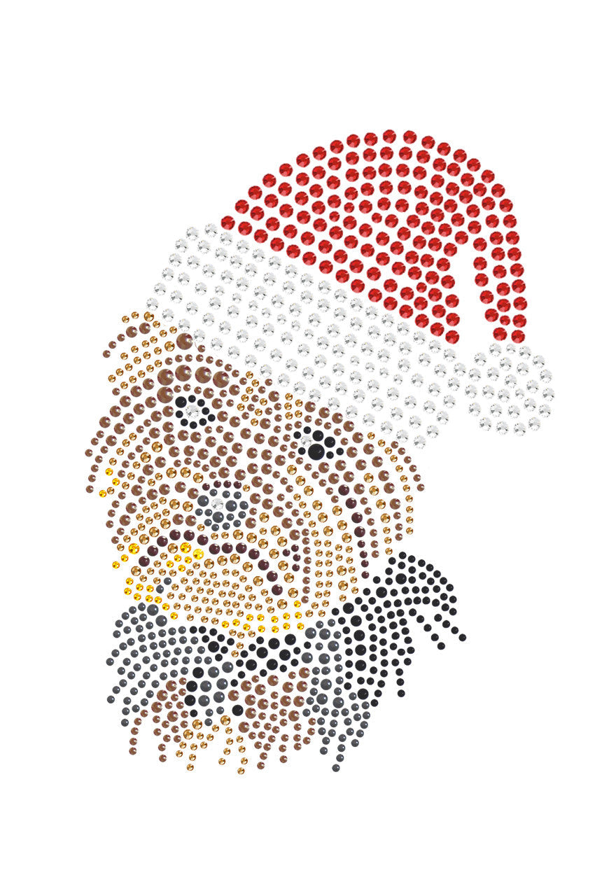 Yorkie Face 1 with Santa Hat - Womens T-shirt