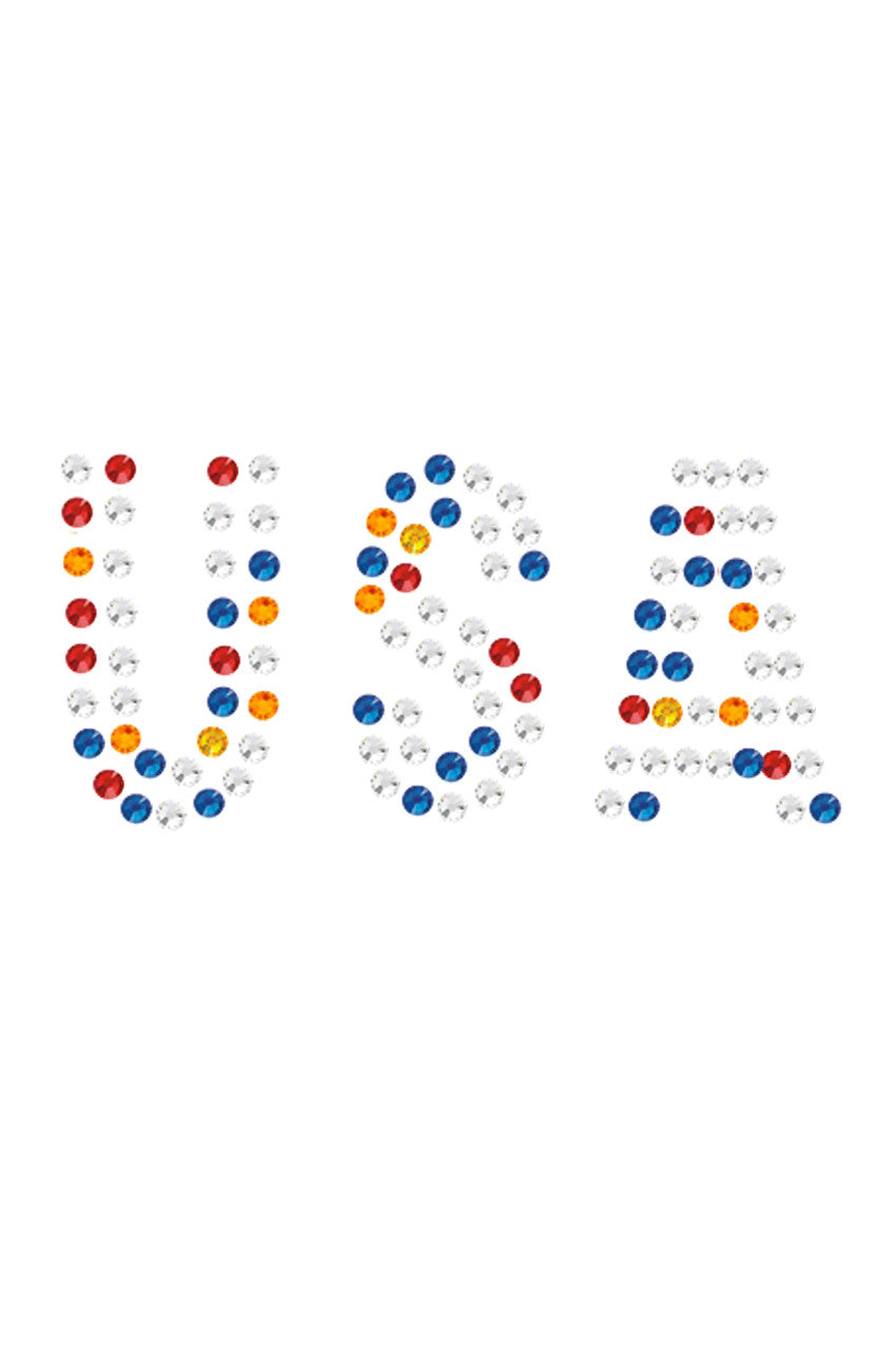 USA - Multicolor Rhinestones - Bandanna