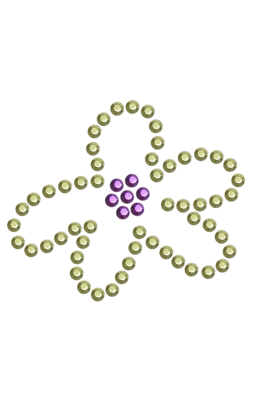 Lime & Purple Flower - Bandanna