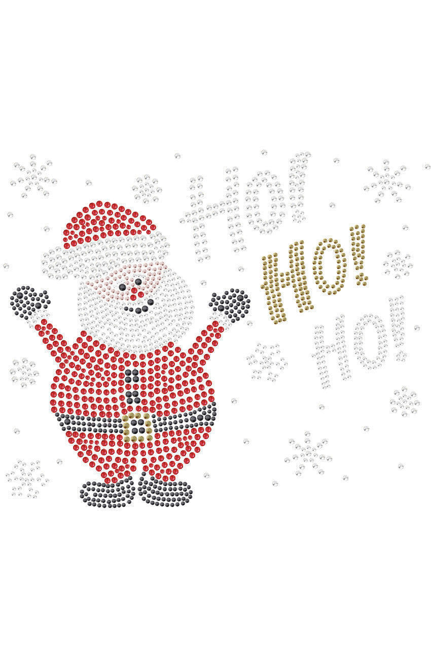 Ho Ho Santa with Snowflakes - Womens Tee