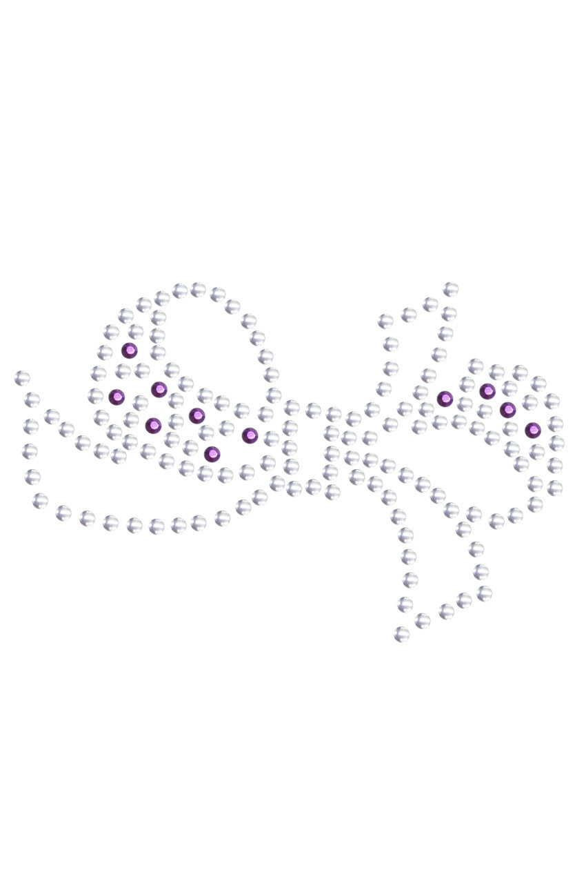 Bow (Purple & Silver) - Bandanna