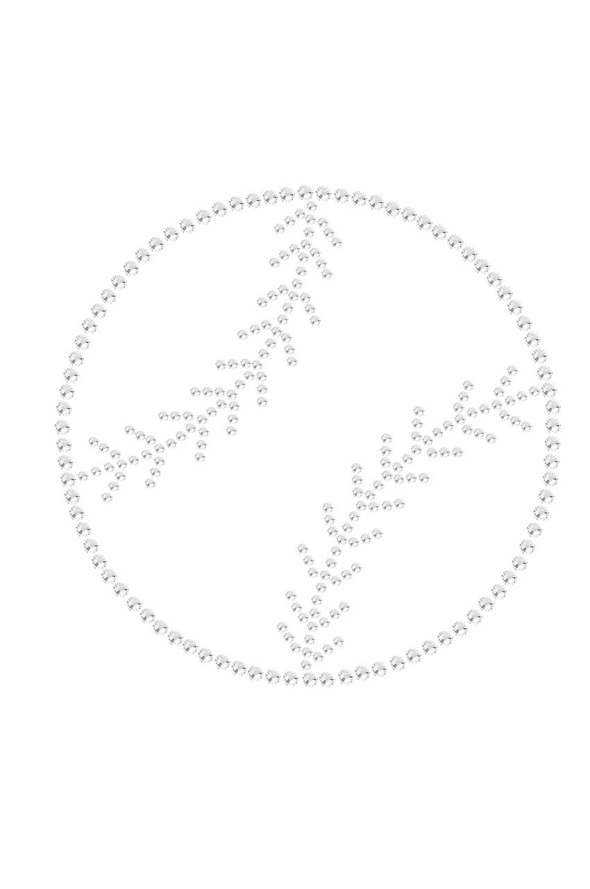 Baseball (Rhinestone Outline) - Womens Tee