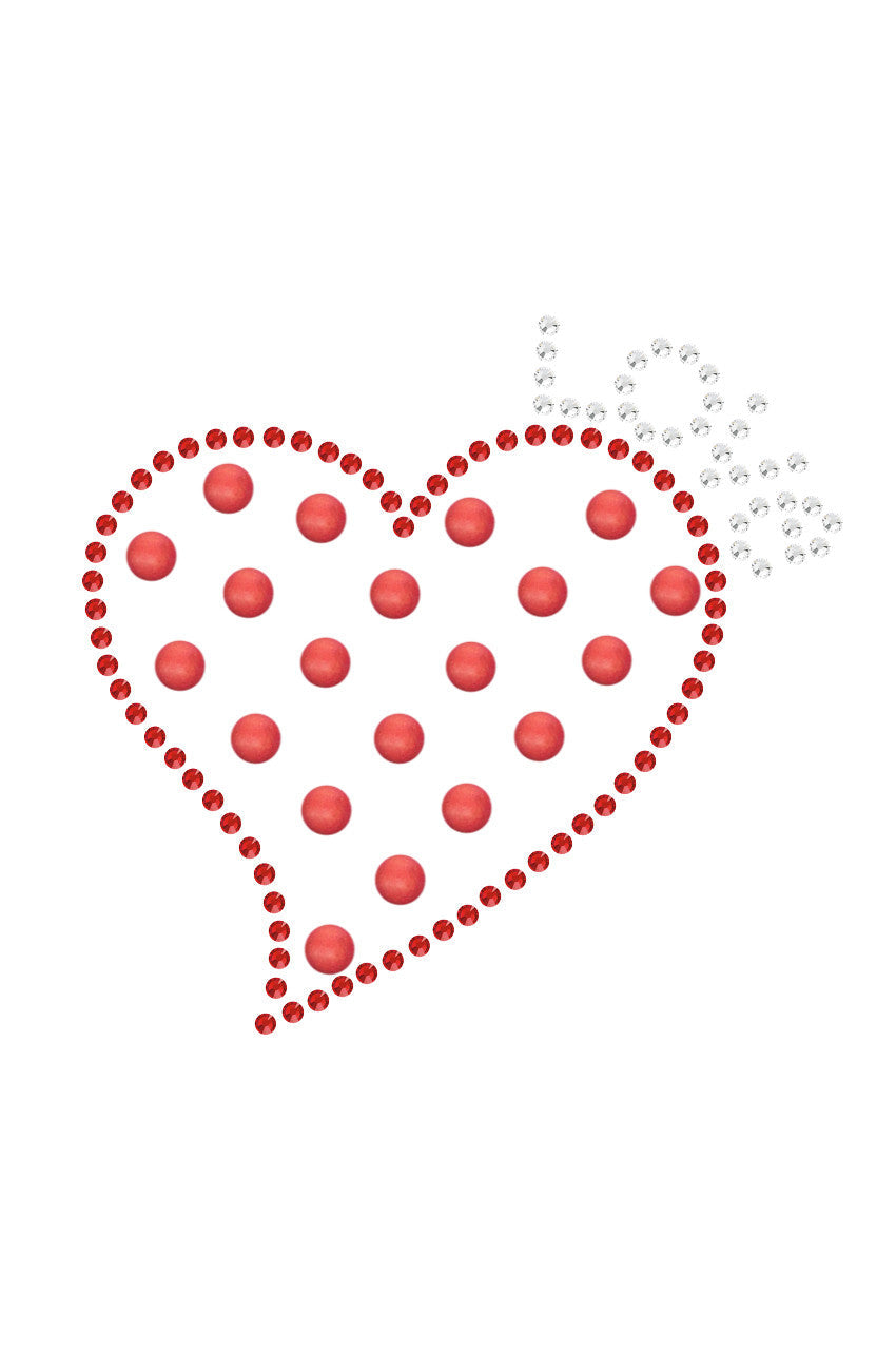 Small Love Polka Dot Heart - Womens T-shirt