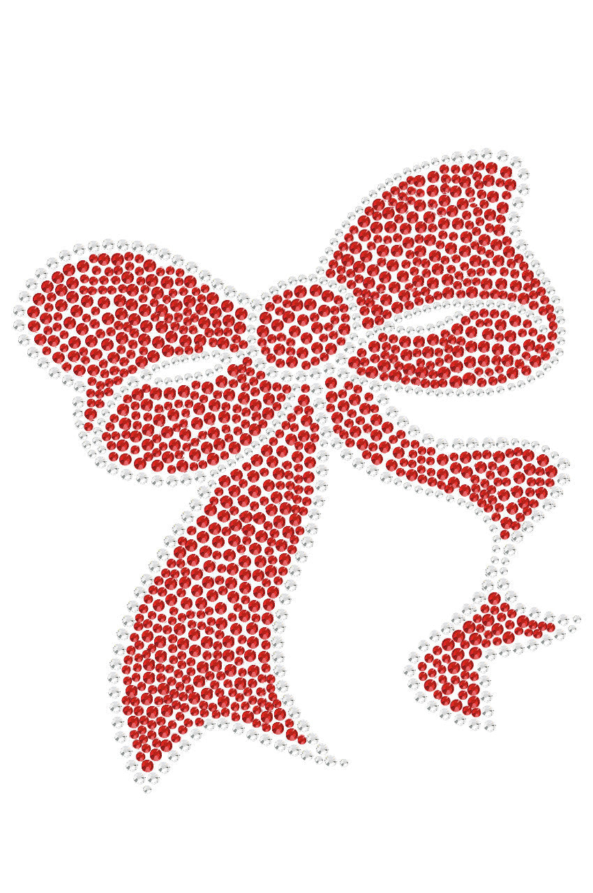 Red Rhinestone Bow - Womens Tee