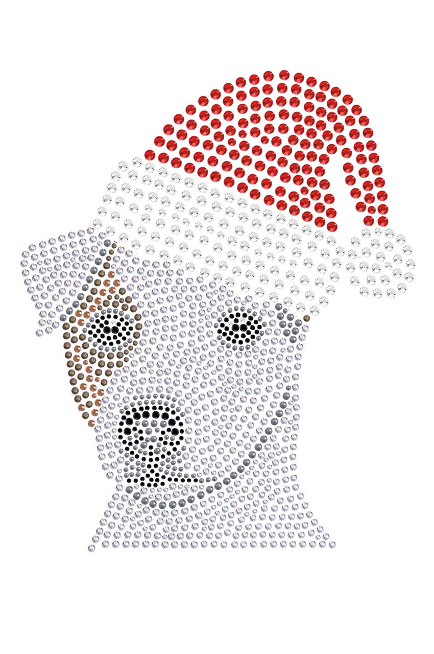 Jack Russell Terrier with Santa Hat - Womens T-shirt