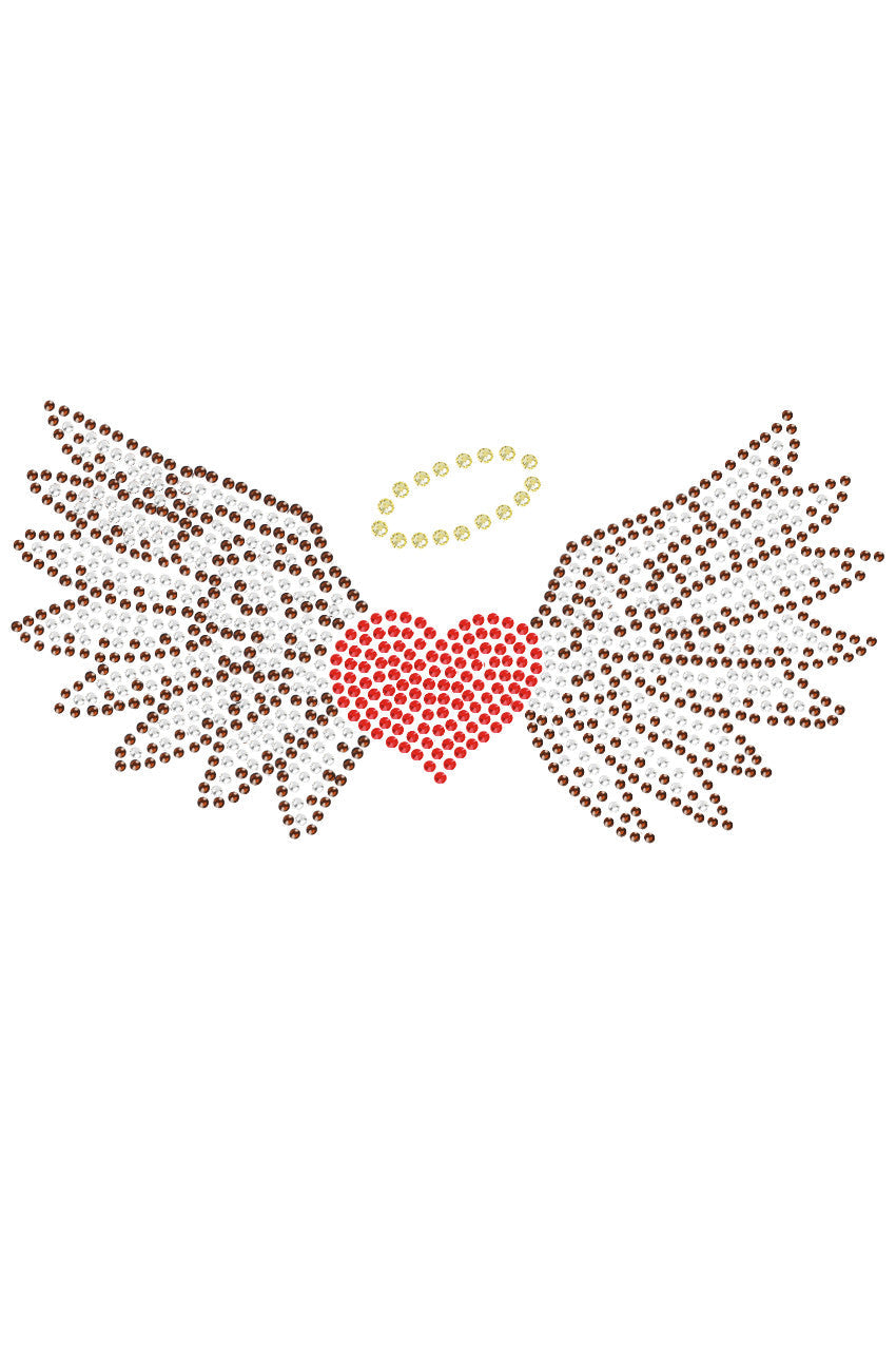 Heart with Wings & Halo - Womens T-shirt