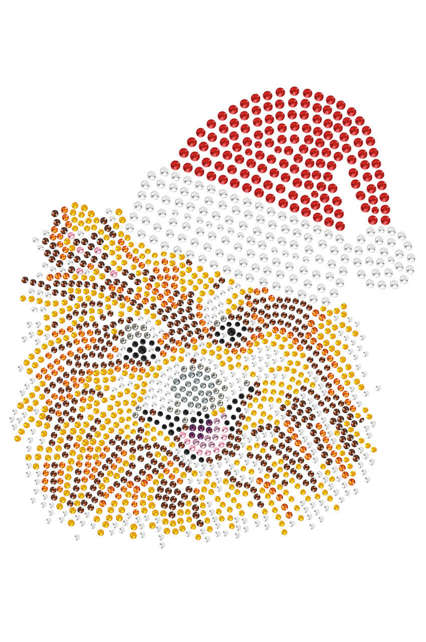 Pomeranian with Santa Hat - Bandana