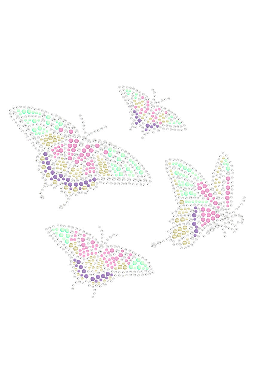 Pastel Butterflies - Womens T-shirt