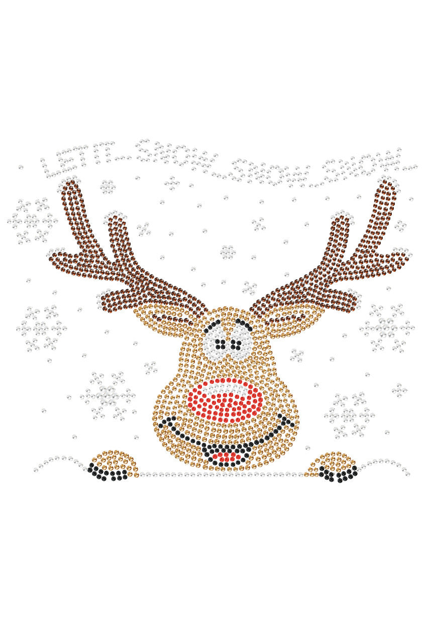 Let it Snow - Red Nose Reindeer - Womens T-shirt