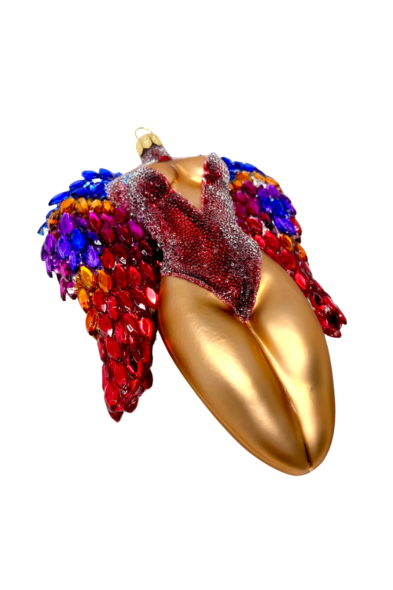 Saphira Winged Angel Sculpture Glass Ornament