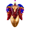 Saphira Winged Angel Sculpture Glass Ornament