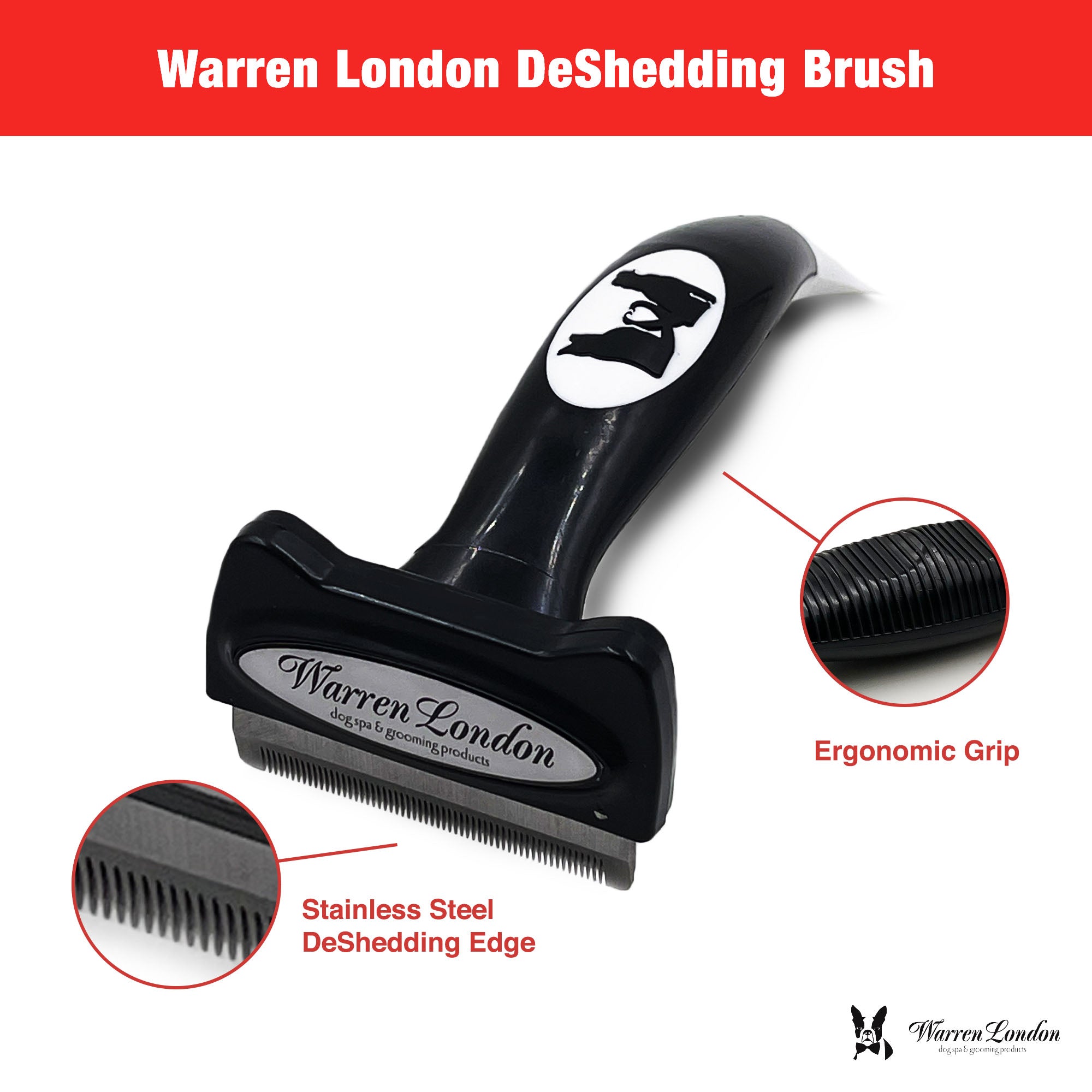 De-Shedding Dog Brush for Short Hair (<1")