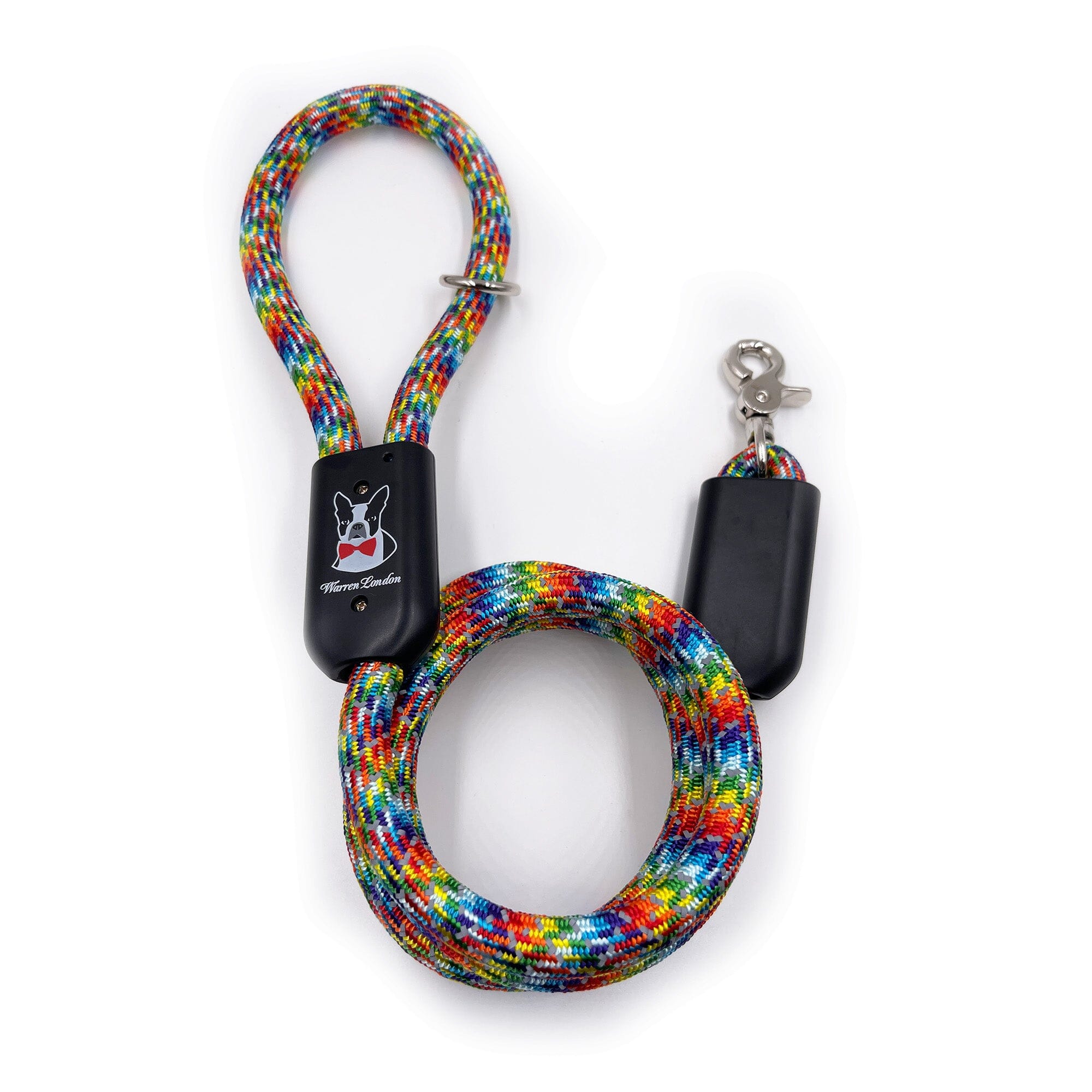 Rope Leash - Rainbow Reflective