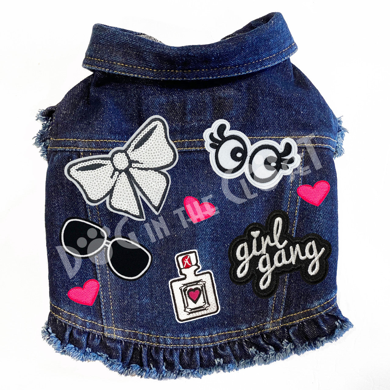 Girl Gang Cutie Denim Dog Jacket
