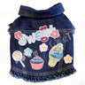 I Love Sweets Denim Dog Jacket