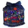 Love Bling Denim Dog Jacket